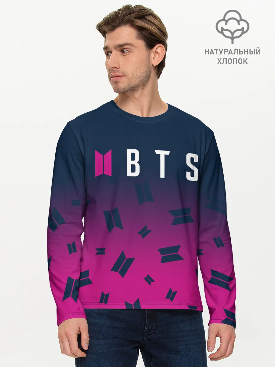 Мужской лонгслив базовый / BTS / БТС