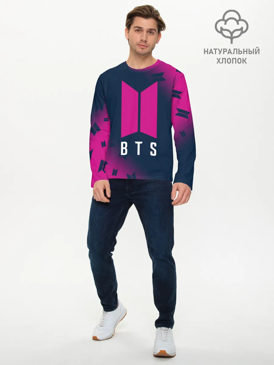 Мужской лонгслив базовый / BTS / БТС