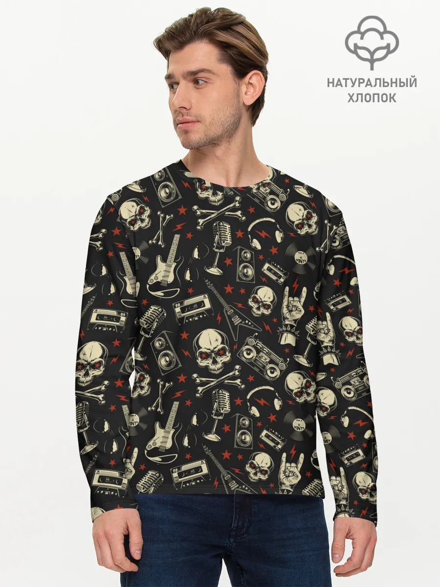 Мужской лонгслив базовый / Heavy Metal