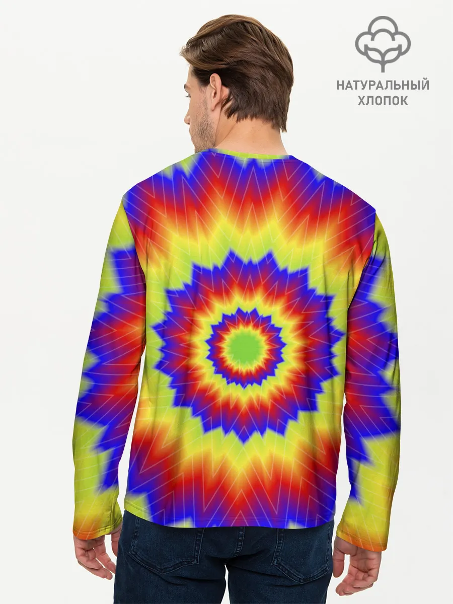 Мужской лонгслив базовый / Tie-Dye