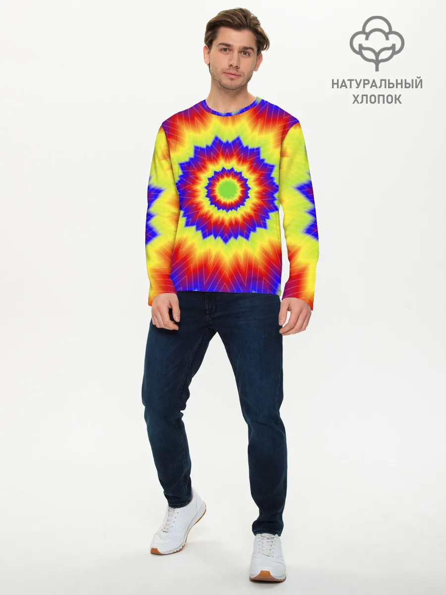 Мужской лонгслив базовый / Tie-Dye