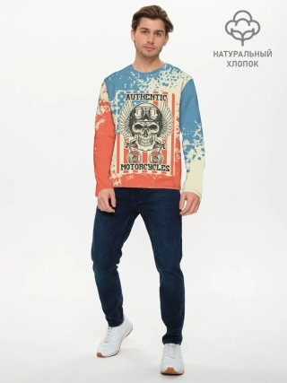 Мужской лонгслив базовый / Authentic Motorcycle