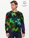 Мужской лонгслив базовый / ПАЛЬМЫ / ТРОПИКИ
