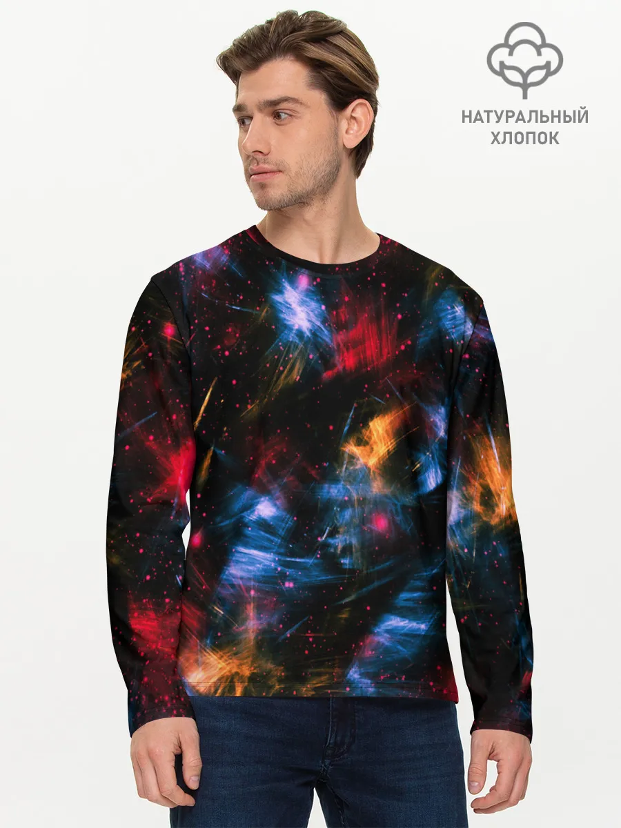 Мужской лонгслив базовый / КОСМИЧЕСКИЕ ВОЛНЫ