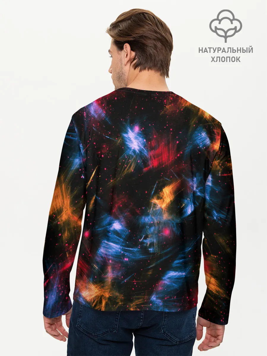 Мужской лонгслив базовый / КОСМИЧЕСКИЕ ВОЛНЫ