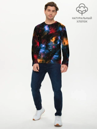 Мужской лонгслив базовый / КОСМИЧЕСКИЕ ВОЛНЫ
