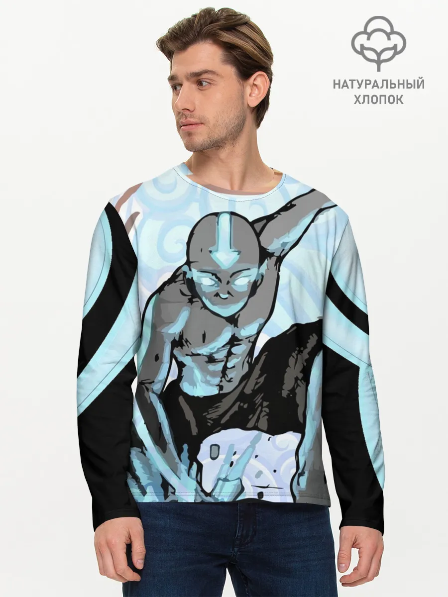 Мужской лонгслив базовый / Аватар Легенда об Аанге