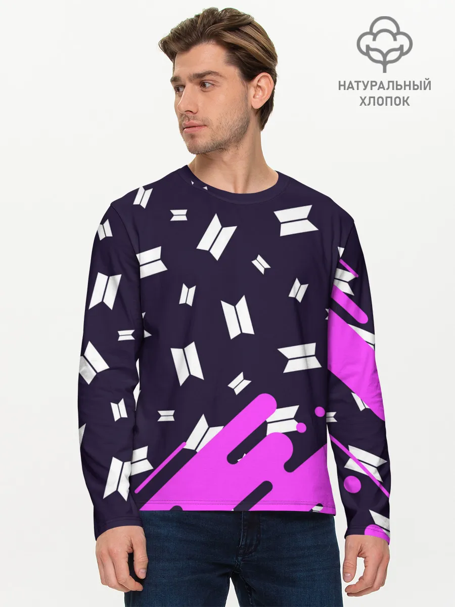 Мужской лонгслив базовый / BTS / БТС