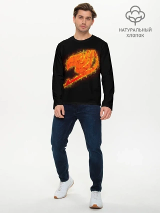 Мужской лонгслив базовый / burning helmet Fairy Tail
