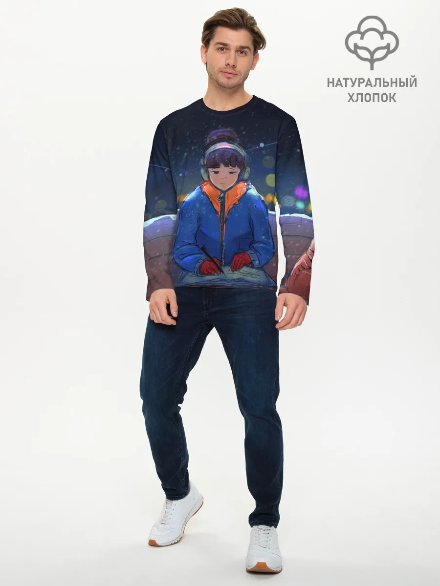 Мужской лонгслив базовый / Зима