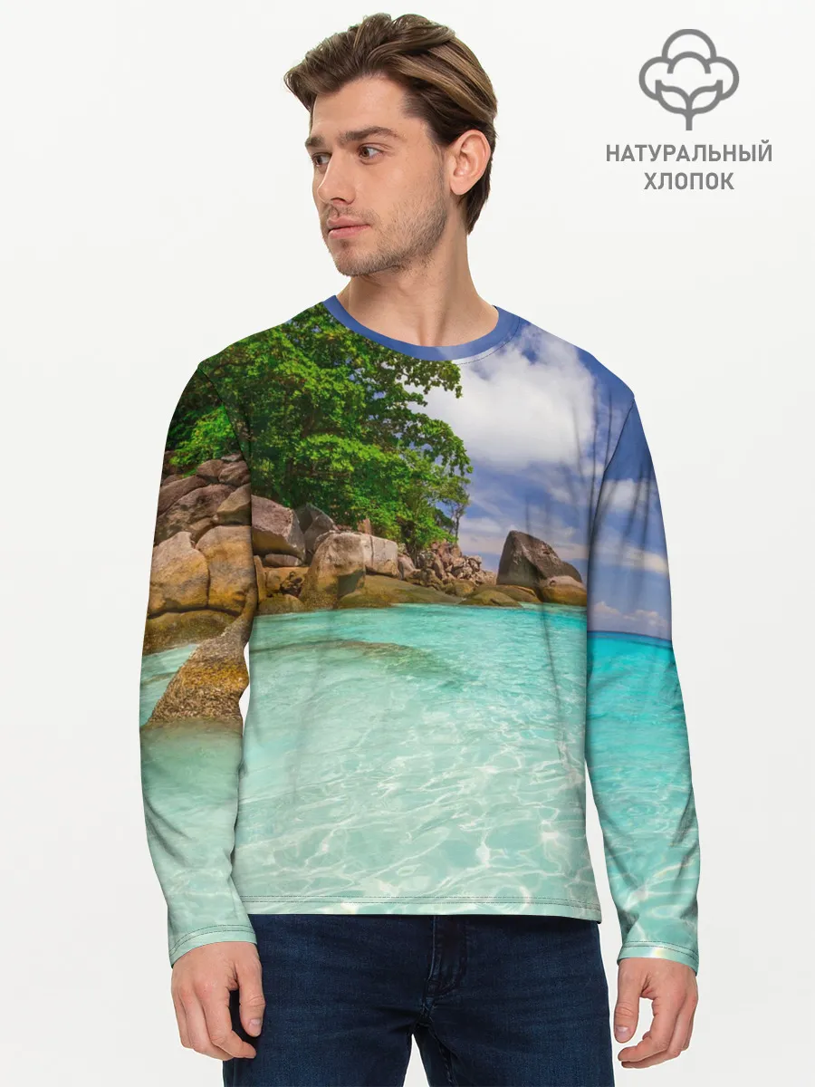 Мужской лонгслив базовый / Пхукет