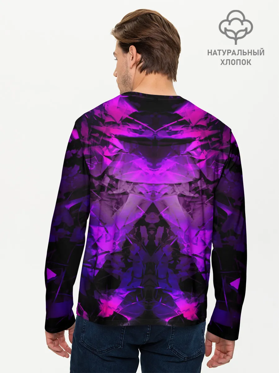 Мужской лонгслив базовый / абстракция,пришелиц,космос,100