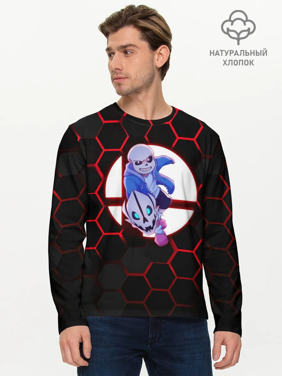 Мужской лонгслив базовый / Sans | Hexagon