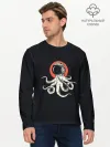 Мужской лонгслив базовый / Космический осьминог | Space Octopus