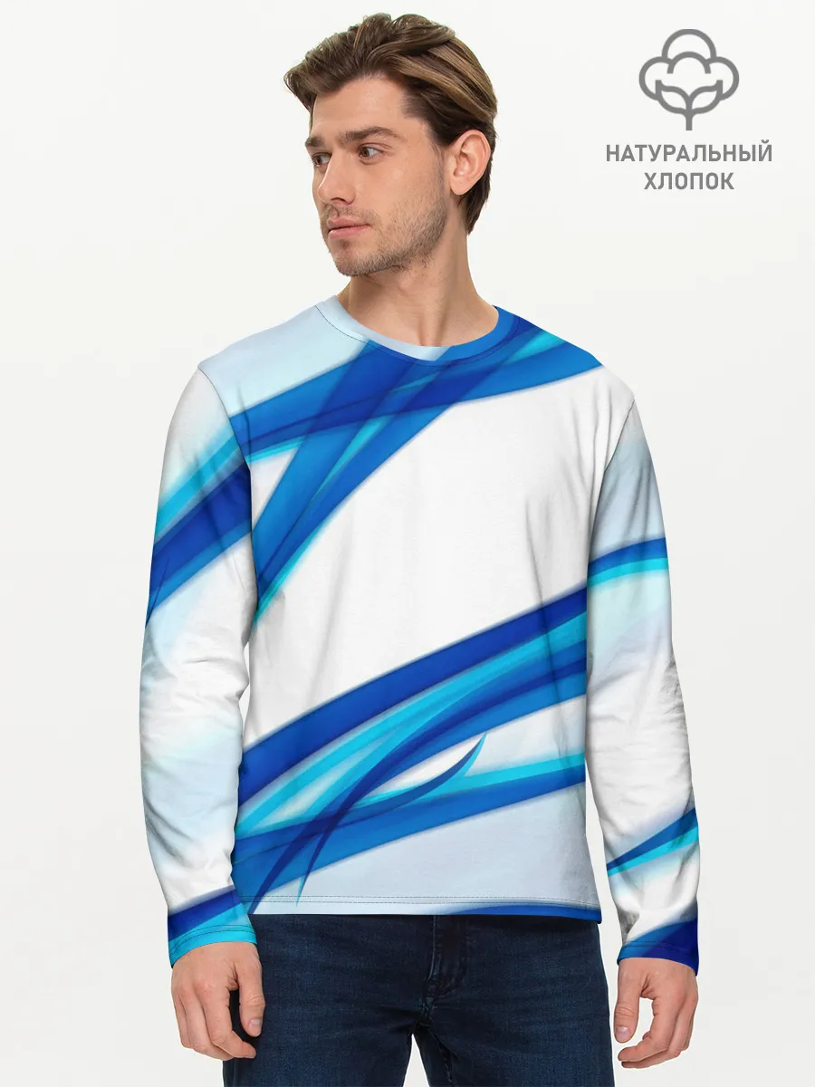 Мужской лонгслив базовый / STRIPES BLUE