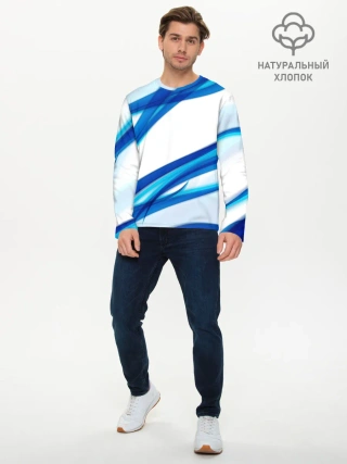 Мужской лонгслив базовый / STRIPES BLUE