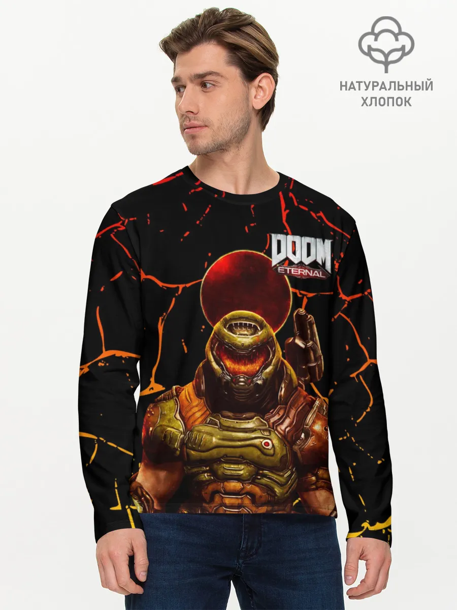 Мужской лонгслив базовый / Doom | Eternal