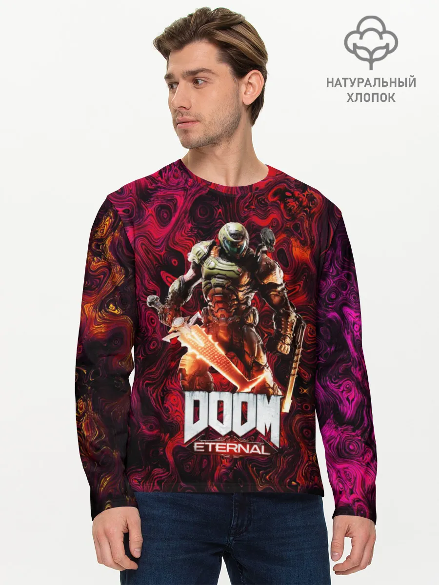 Мужской лонгслив базовый / Doom Eternal | Дум Этернал