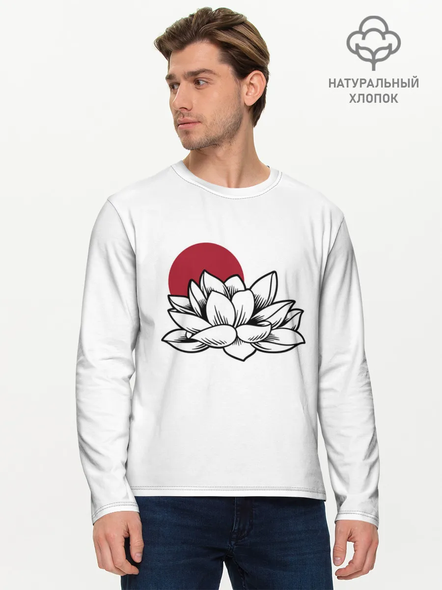 Мужской лонгслив базовый / КУВШИНКА НИМФЕЯ | WATER LILY