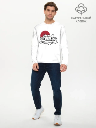 Мужской лонгслив базовый / КУВШИНКА НИМФЕЯ | WATER LILY