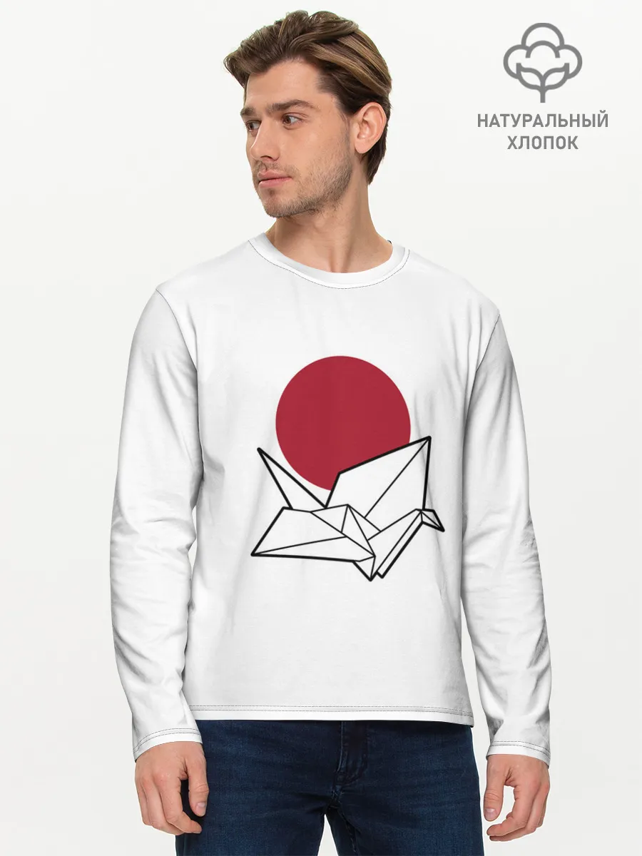 Мужской лонгслив базовый / БУМАЖНЫЙ ЖУРАВЛЬ | PAPER CRANE