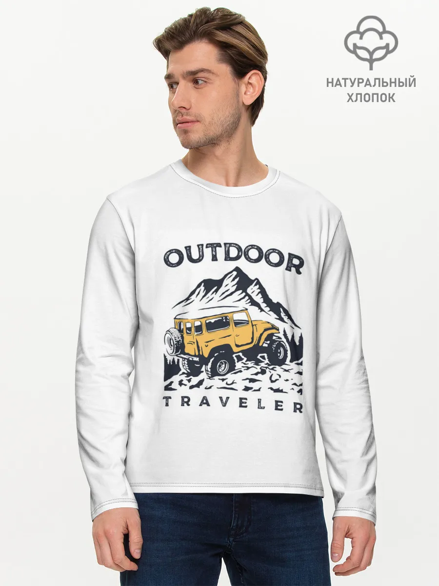 Мужской лонгслив базовый / Путешественник | Outdoor