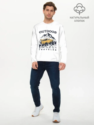 Мужской лонгслив базовый / Путешественник | Outdoor