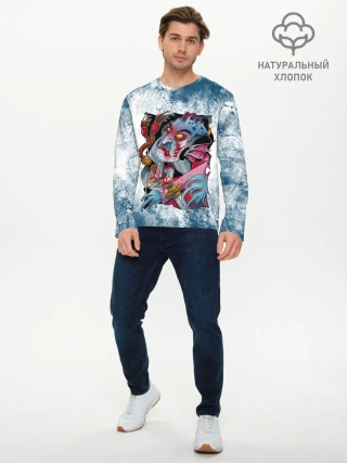 Мужской лонгслив базовый / Водяной | Мифология