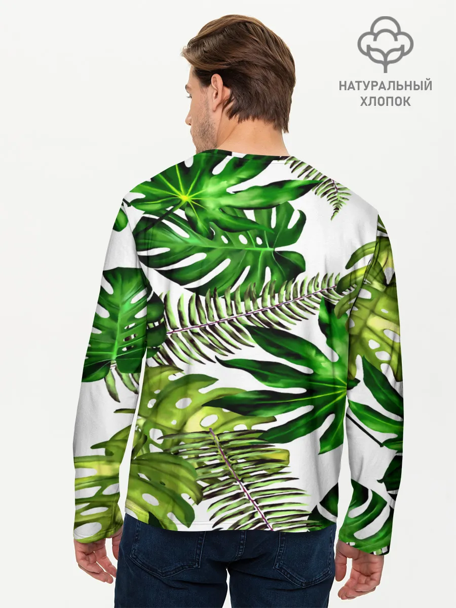 Мужской лонгслив базовый / ГАВАЙСКИЕ ЛИСТЬЯ
