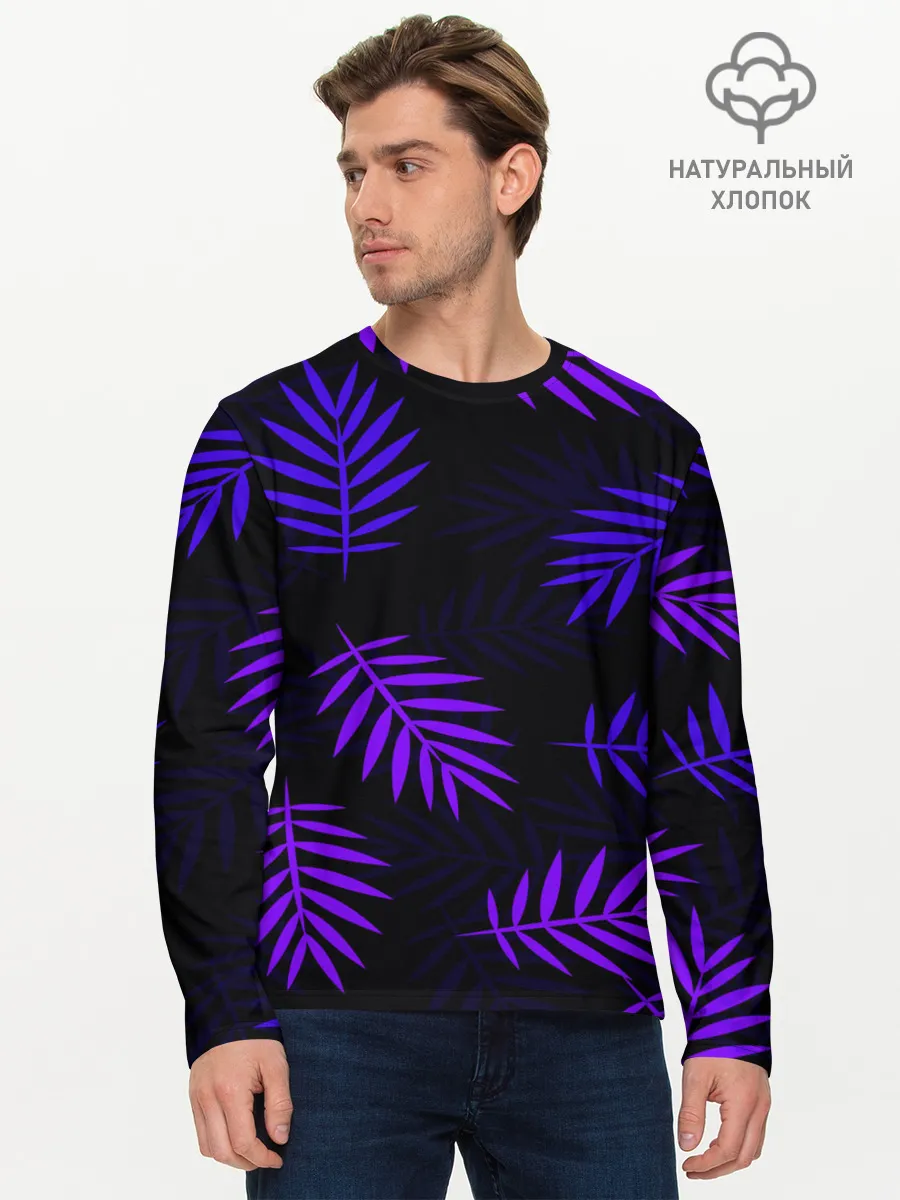 Мужской лонгслив базовый / НЕОНОВЫЕ ТРОПИКИ