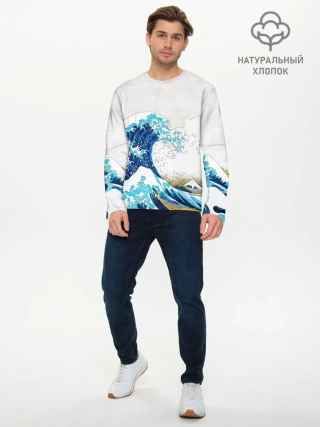 Мужской лонгслив базовый / Japanese wave