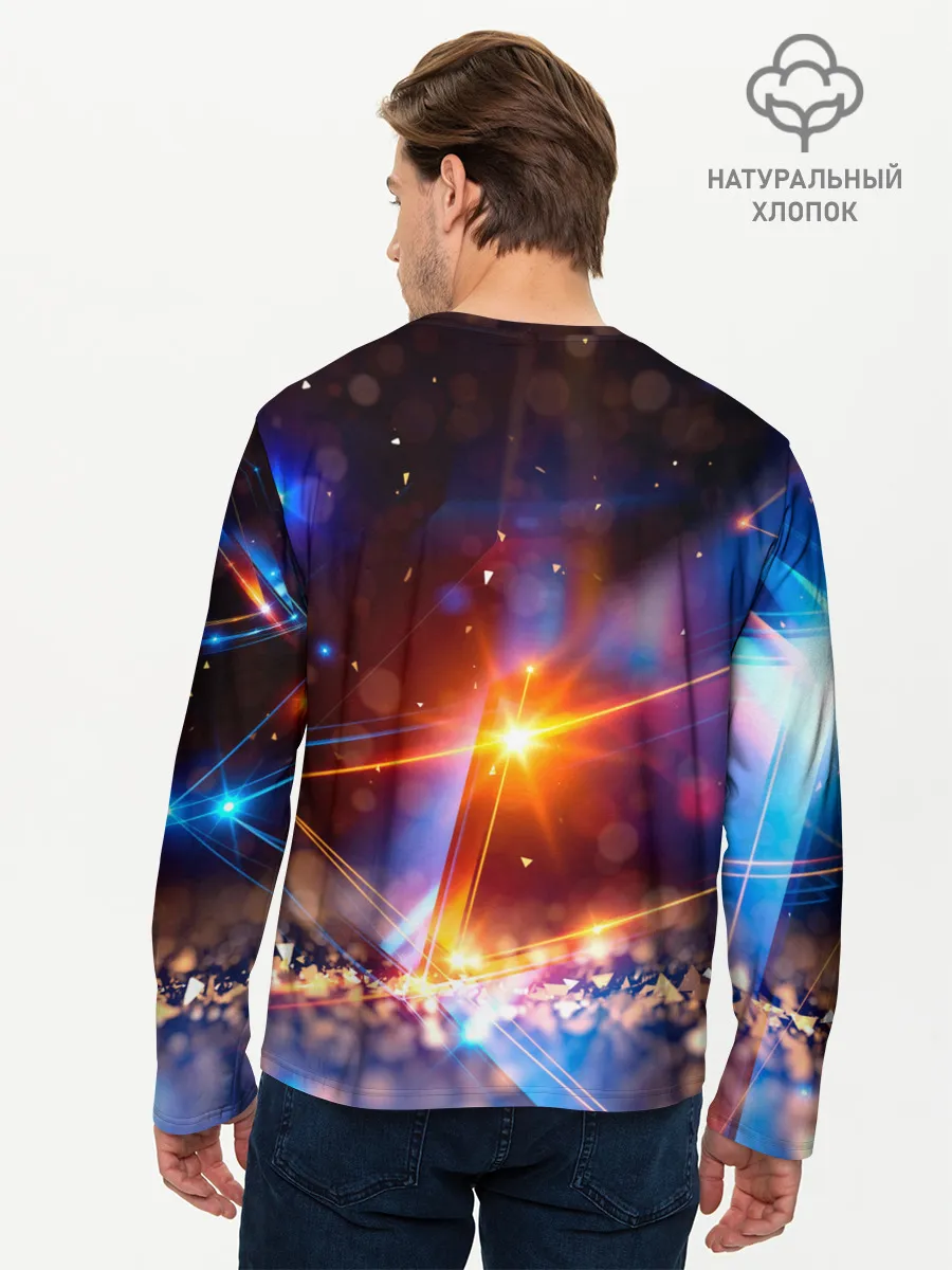 Мужской лонгслив базовый / geometry light