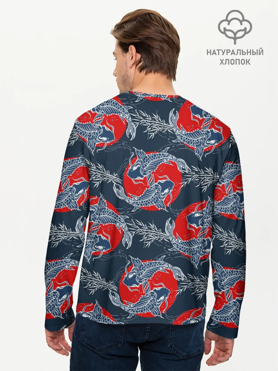 Мужской лонгслив базовый / Japanese carp