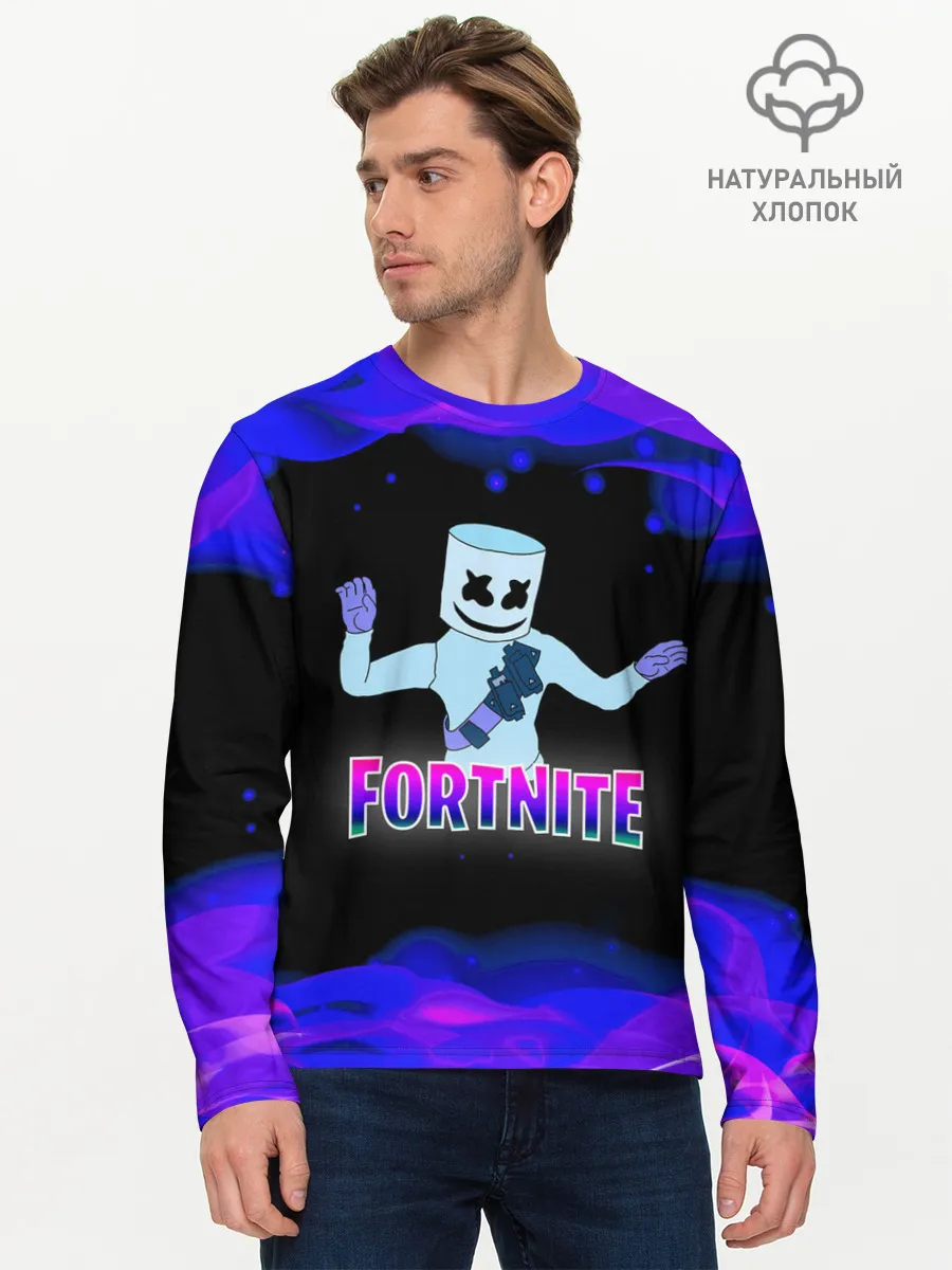 Мужской лонгслив базовый / Fortnite Marshmallow