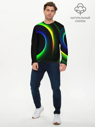 Мужской лонгслив базовый / ABSTRACT GEOMETRY