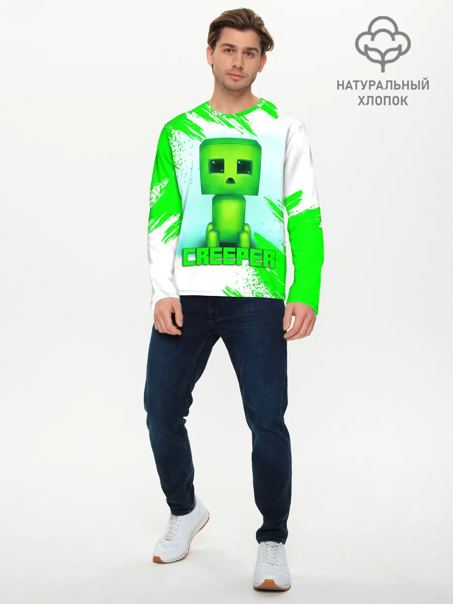 Мужской лонгслив базовый / MINECRAFT CREEPER
