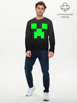 Мужской лонгслив базовый / MINECRAFT CREEPER | КРИПЕР МАЙНКРАФТ