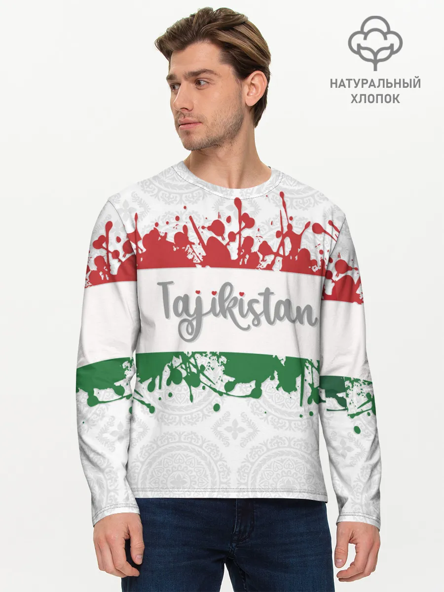 Мужской лонгслив базовый / Таджикистан