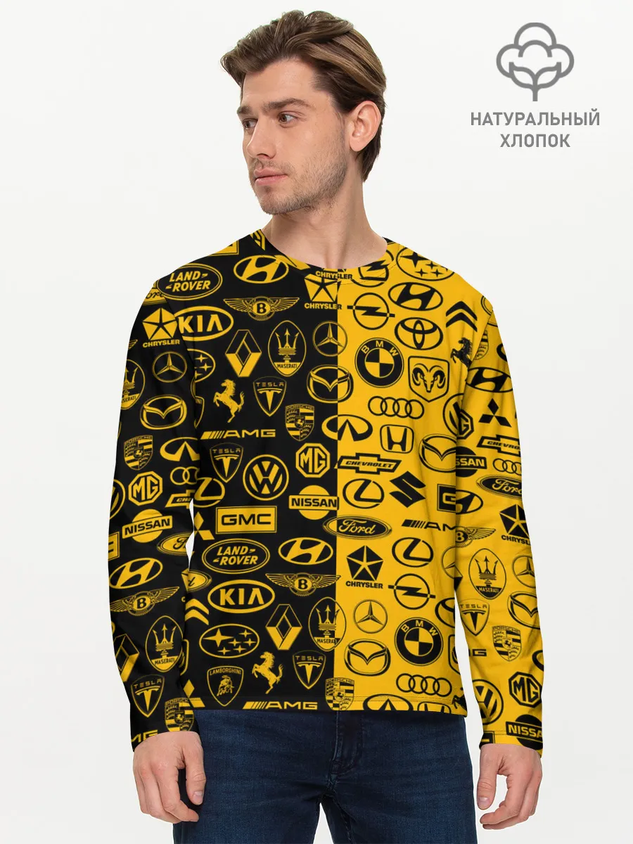 Мужской лонгслив базовый / ЛОГОТИПЫ АВТО