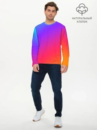 Мужской лонгслив базовый / Градиент