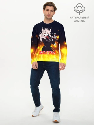 Мужской лонгслив базовый / Helltaker Satan Girl