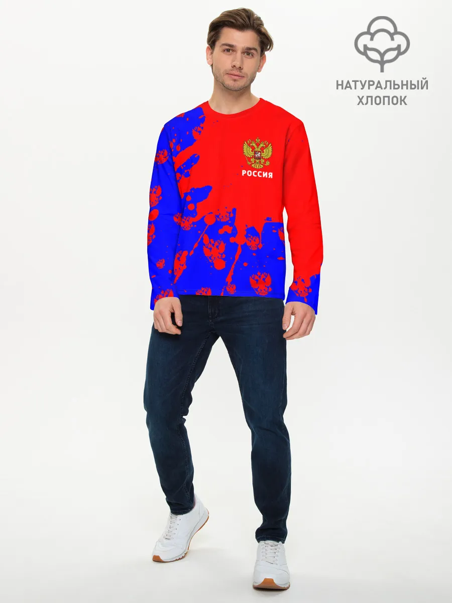 Мужской лонгслив базовый / РОССИЯ / RUSSIA