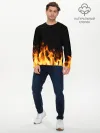 Мужской лонгслив базовый / Огонь