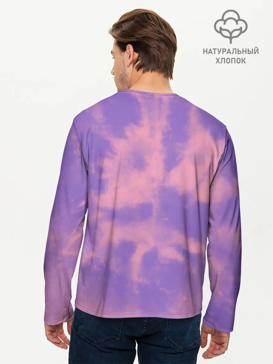 Мужской лонгслив базовый / Фиолетовый ТАЙ ДАЙ