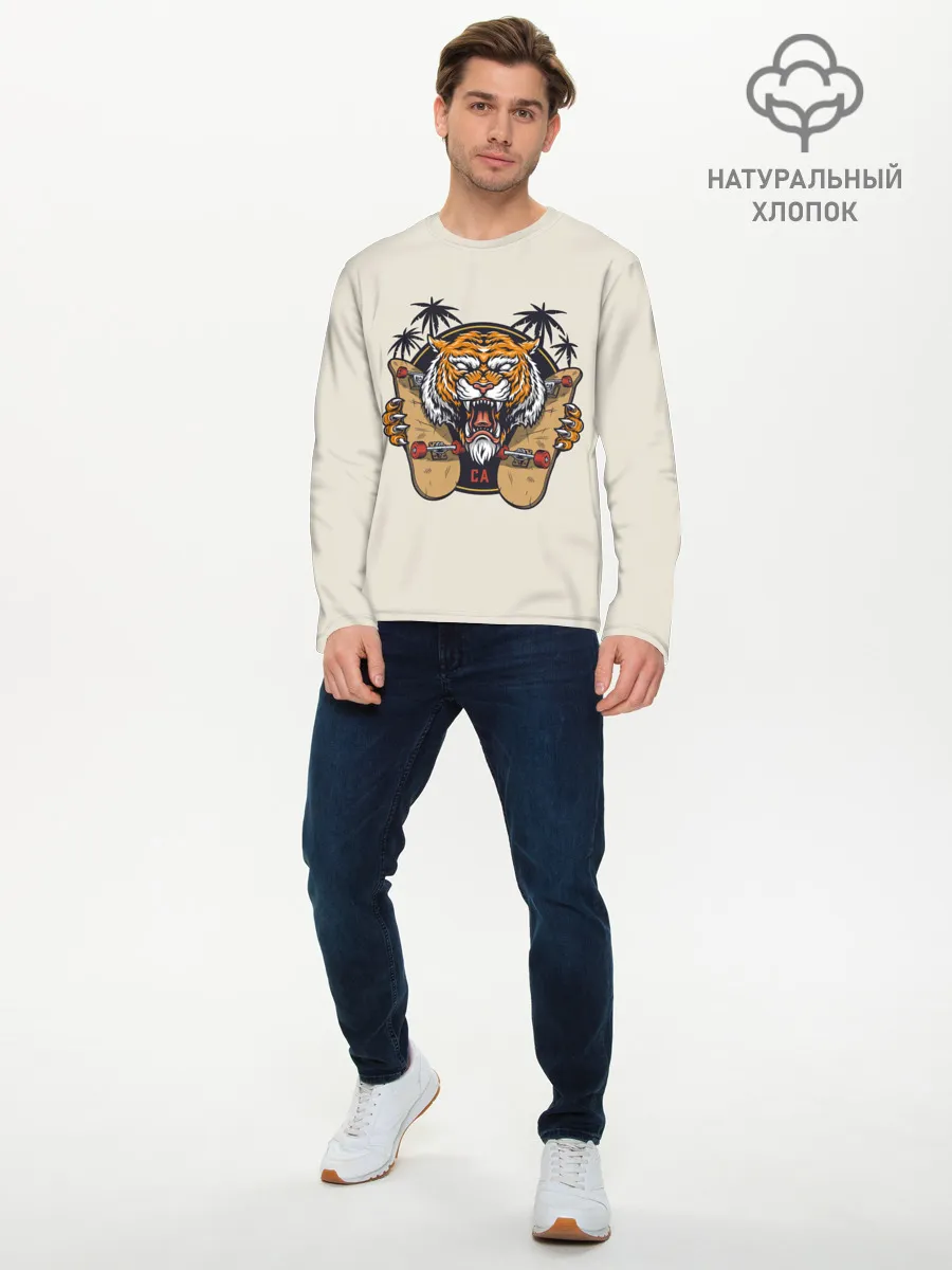 Мужской лонгслив базовый / Скейтер