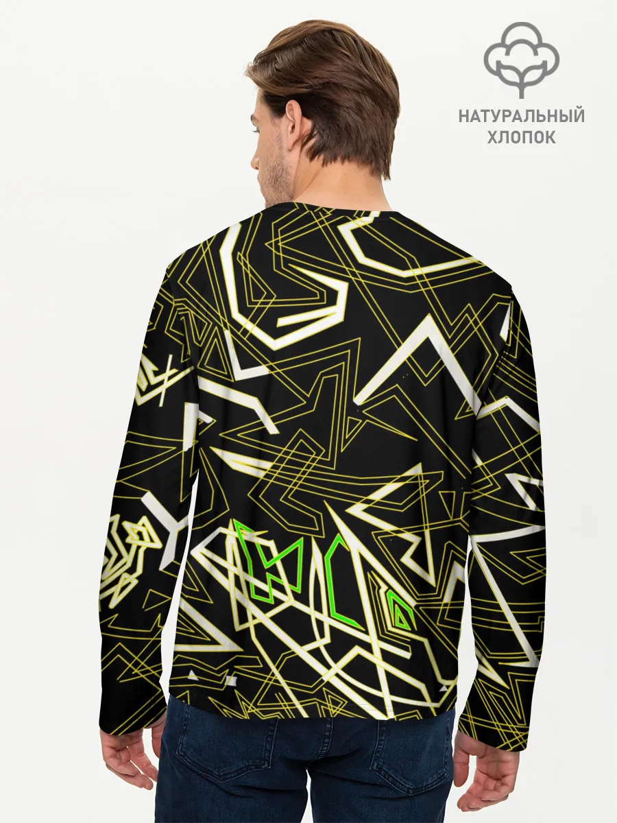 Мужской лонгслив базовый / Геометрическая абстракция
