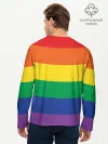 Мужской лонгслив базовый / Радуга