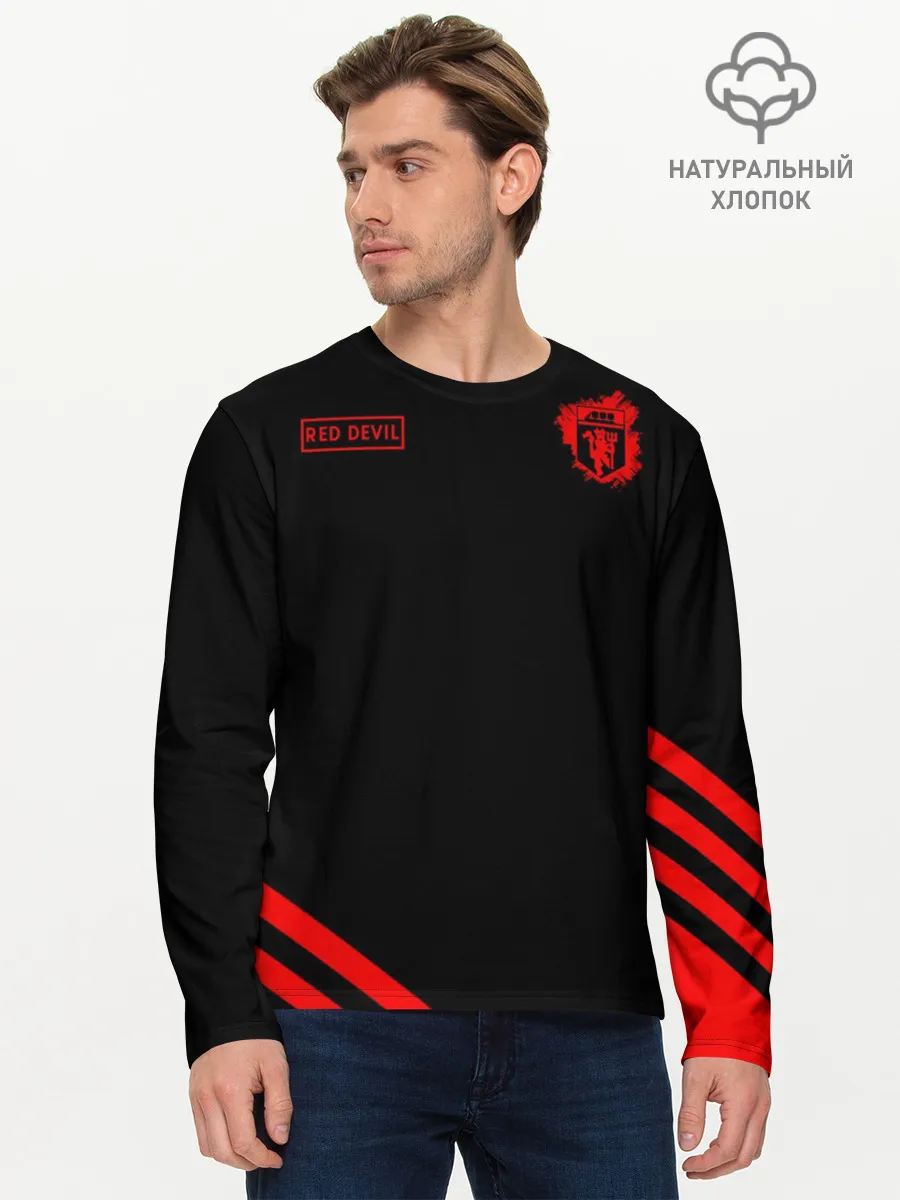 Мужской лонгслив базовый / Манчестер Юнайтед Red Devil