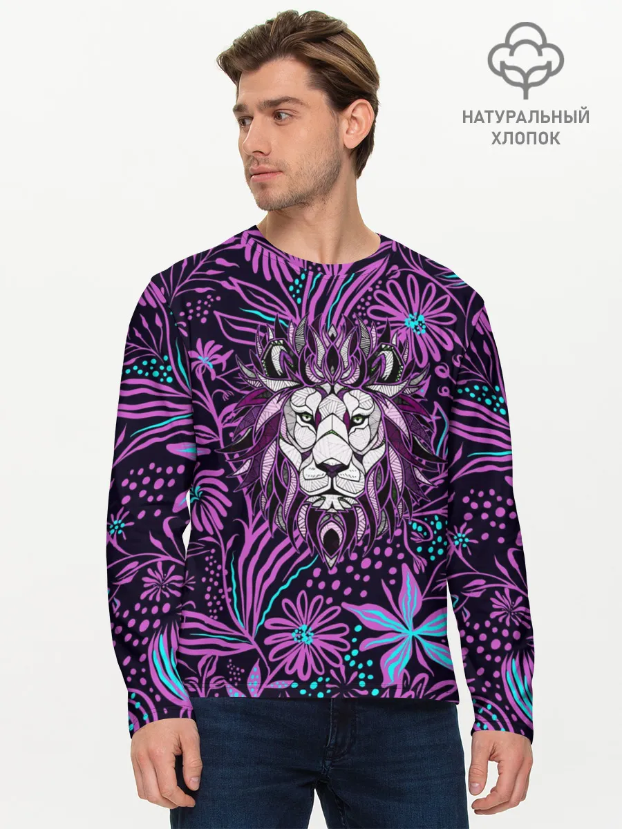Мужской лонгслив базовый / Лев | Флора