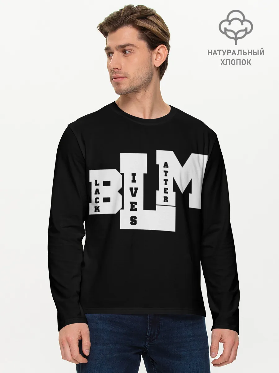 Мужской лонгслив базовый / Black Lives Matter